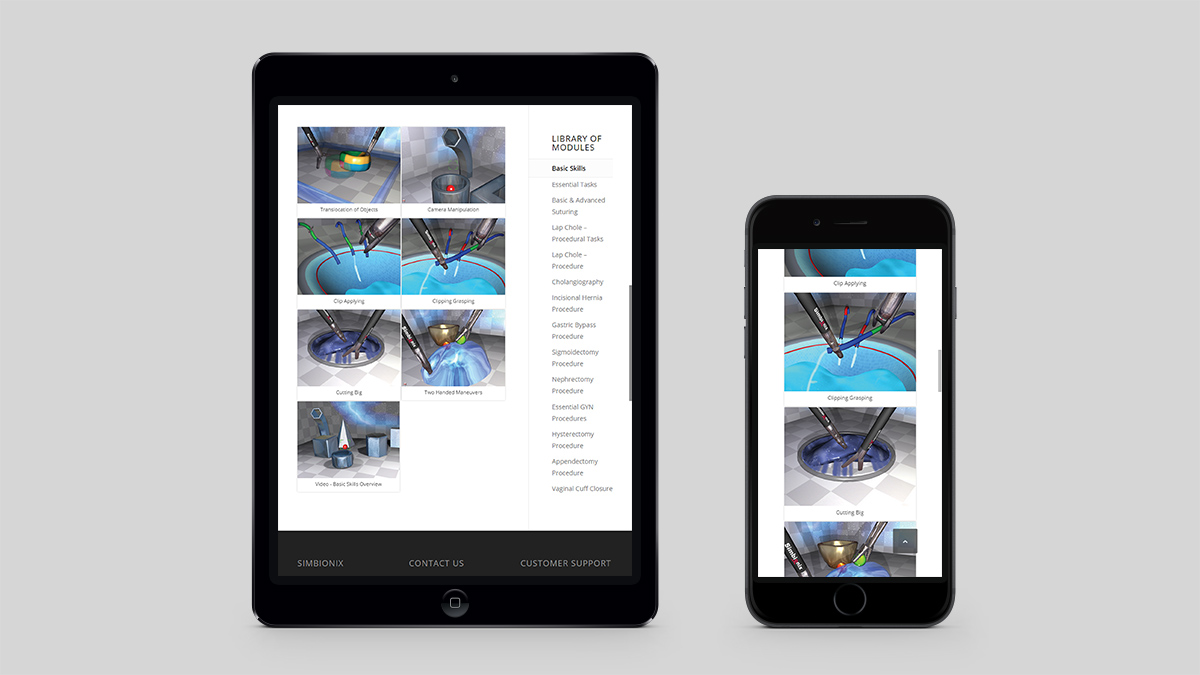 Simbionix Responsive Website, Tablet & Mobile UI Design - Uri Berry אורי בארי