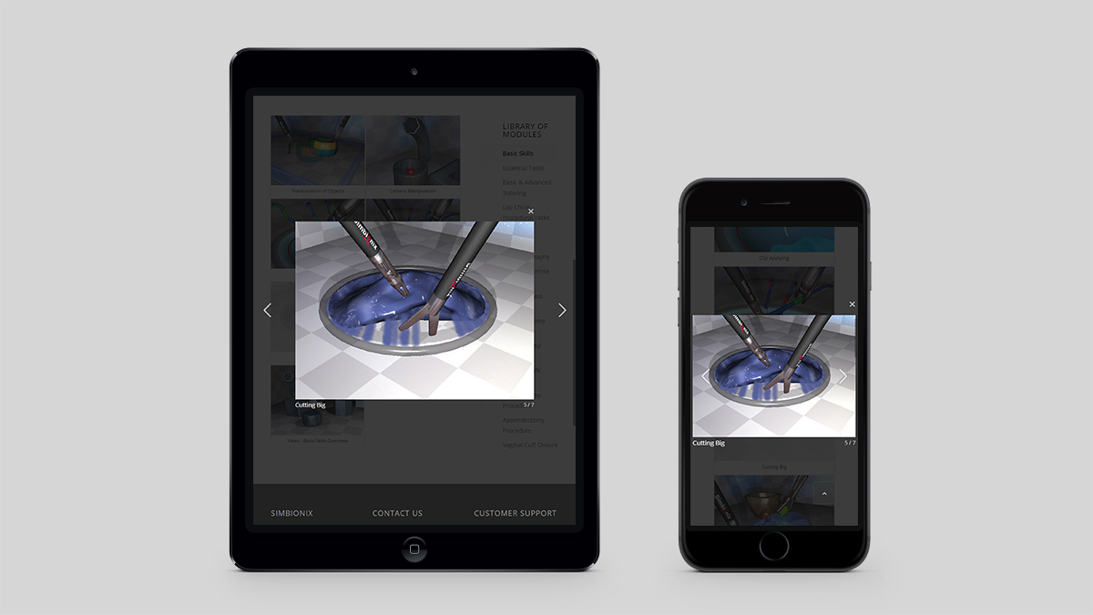 Simbionix Responsive Website, Tablet & Mobile UI Design - Uri Berry אורי בארי