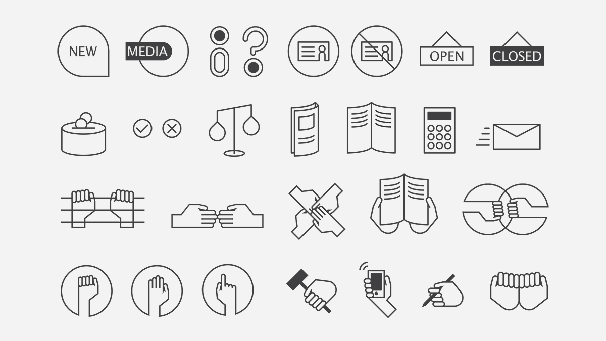 Worker's Hotline Pictograms Design - Uri Berry אורי בארי