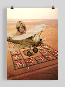 Childhood Collages Poster - Uri Berry אורי בארי